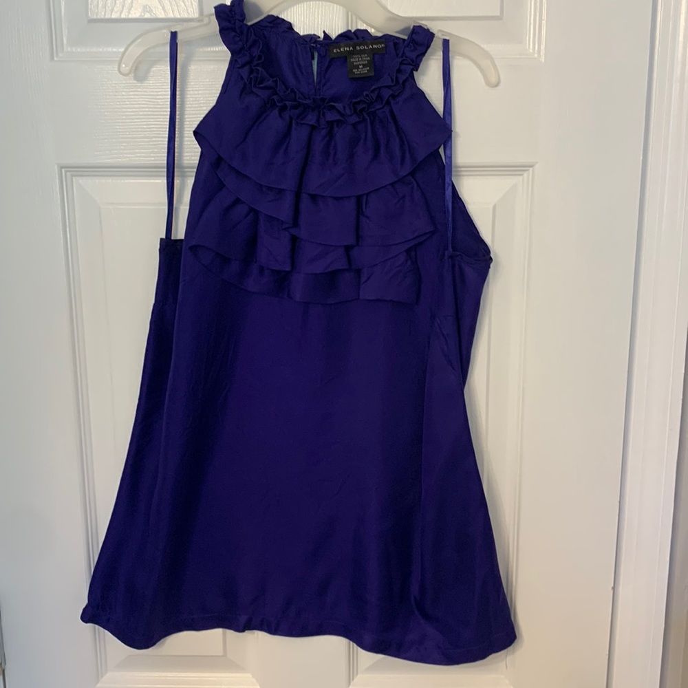 Blueish purple halter top